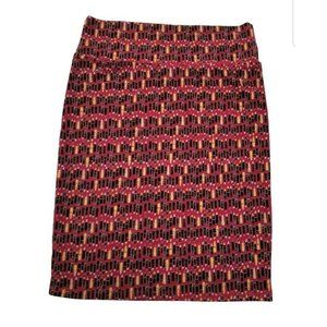 Lularoe Burgundy Lipstick Cassie Skirt Size Large